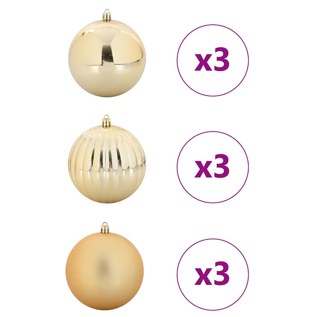 Set di palline di Natale XL 9 pz Oro Plastica | homemem39