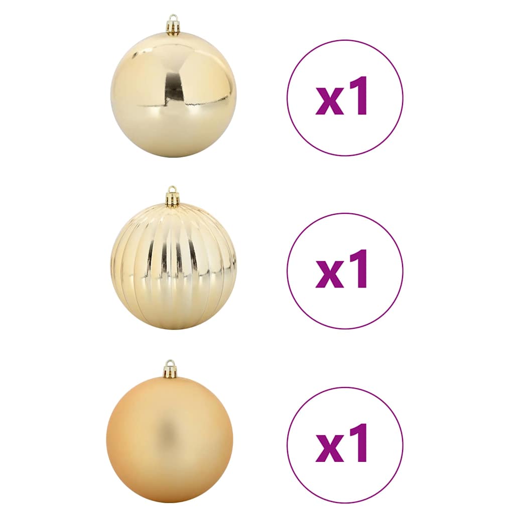 Set di palline di Natale XXL 3 pz Oro Plastica | homemem39