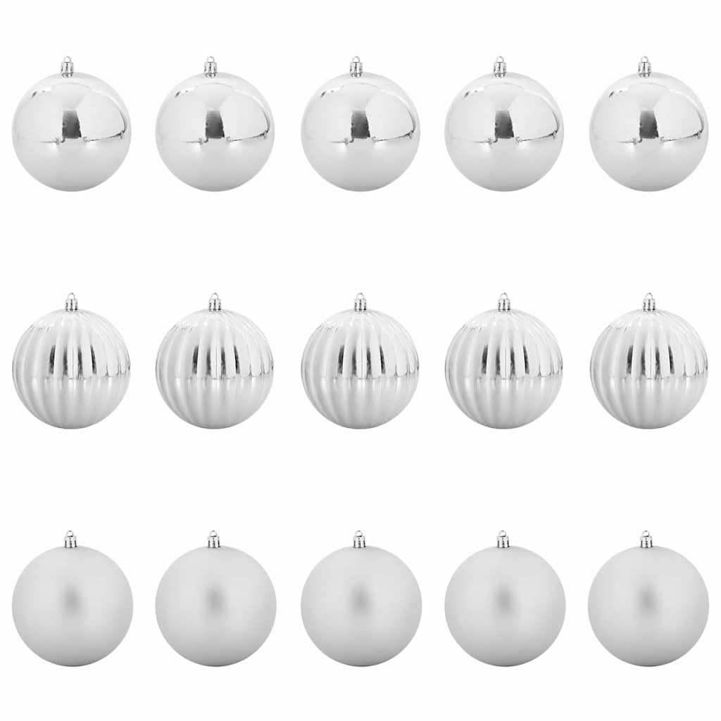 Set di palline di Natale XL 15 pz Argento Plastica | homemem39