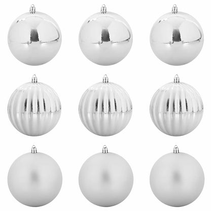 Set di palline di Natale XL 9 pz Argento Plastica | homemem39