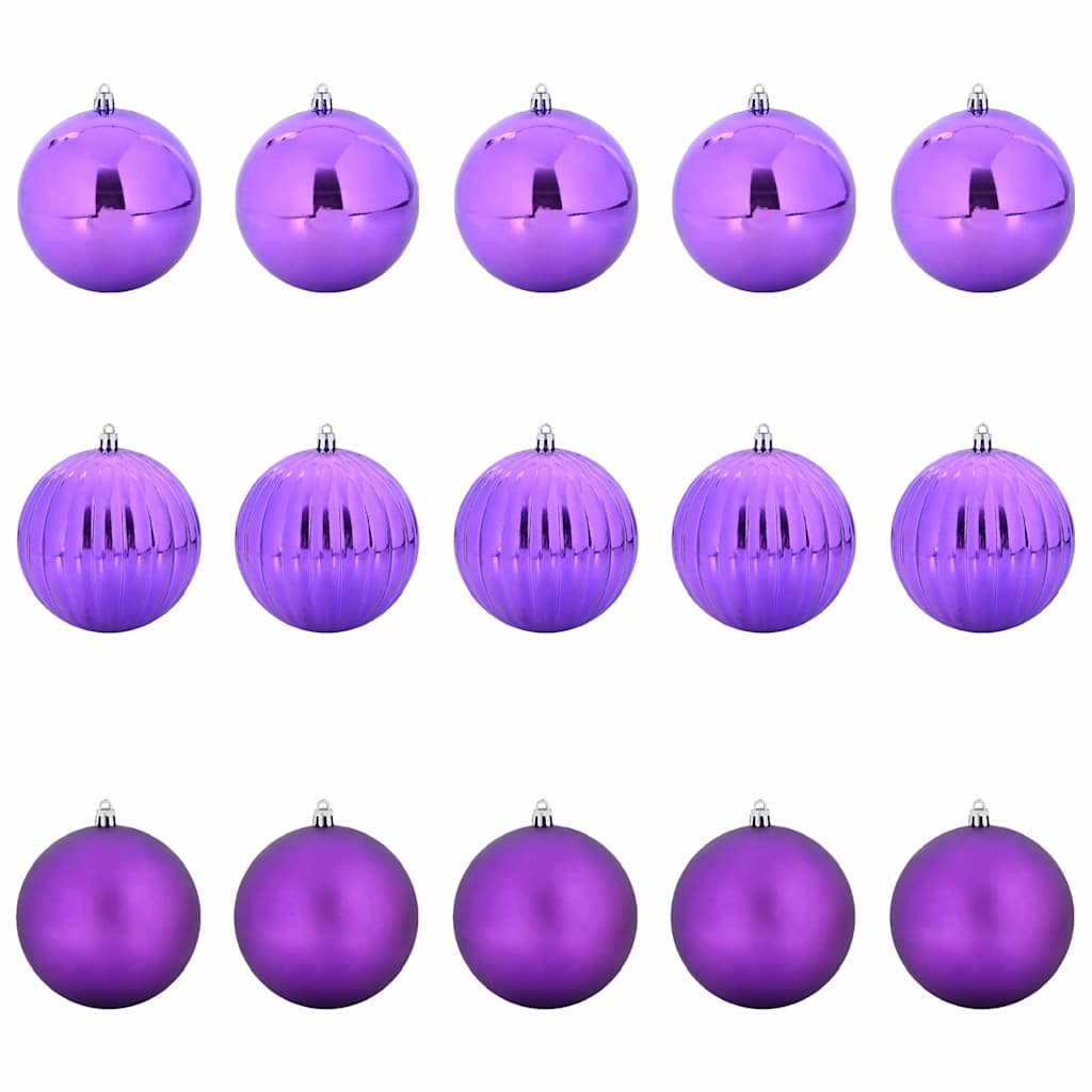 Set di palline di Natale XL 15 pz Lillà Plastica | homemem39