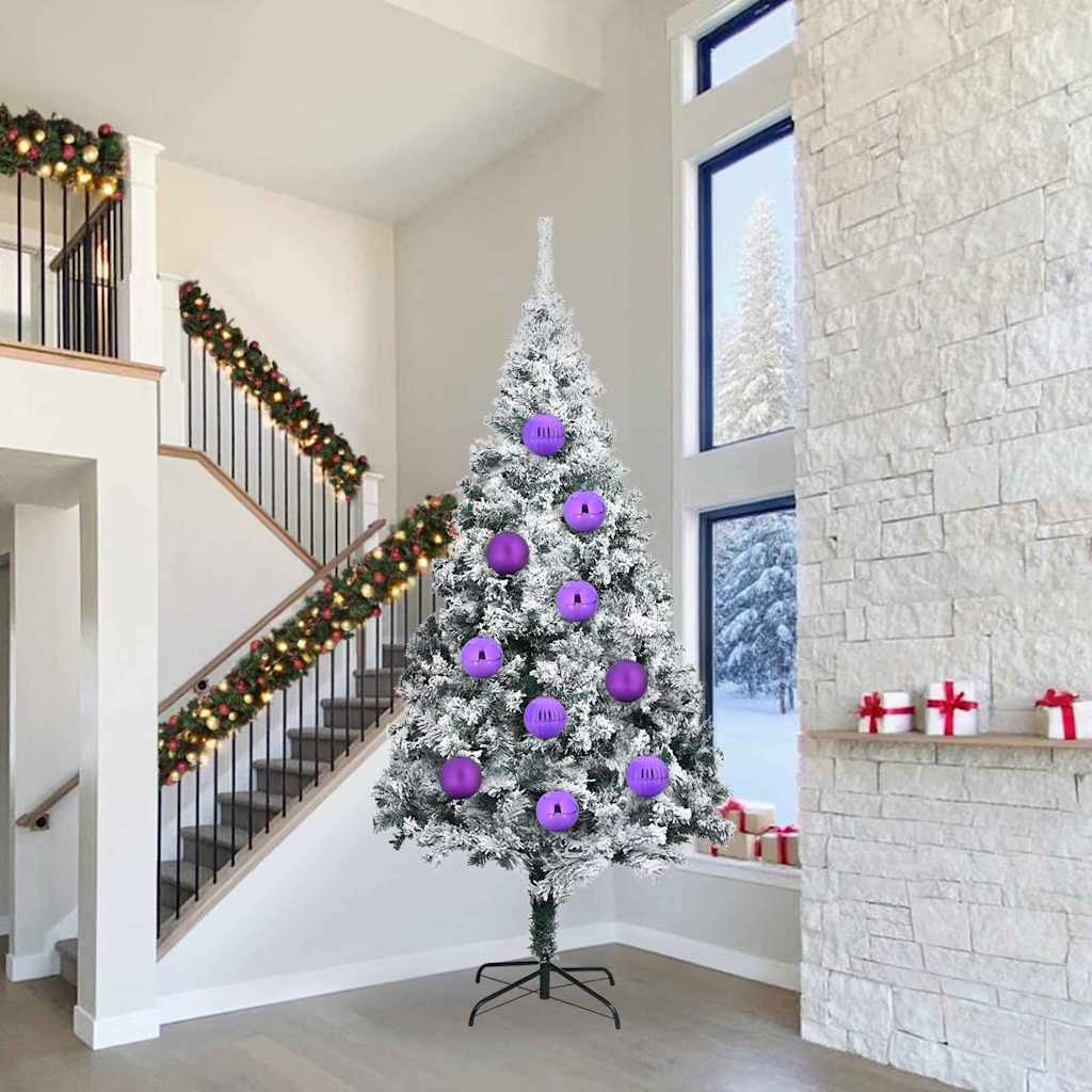 Set di Palle di Natale 4 pcs Lillà Plastica