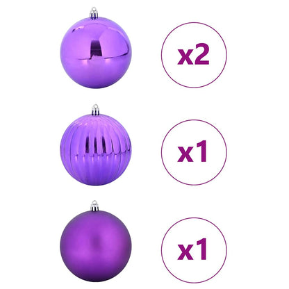 Set di Palle di Natale 4 pcs Lillà Plastica