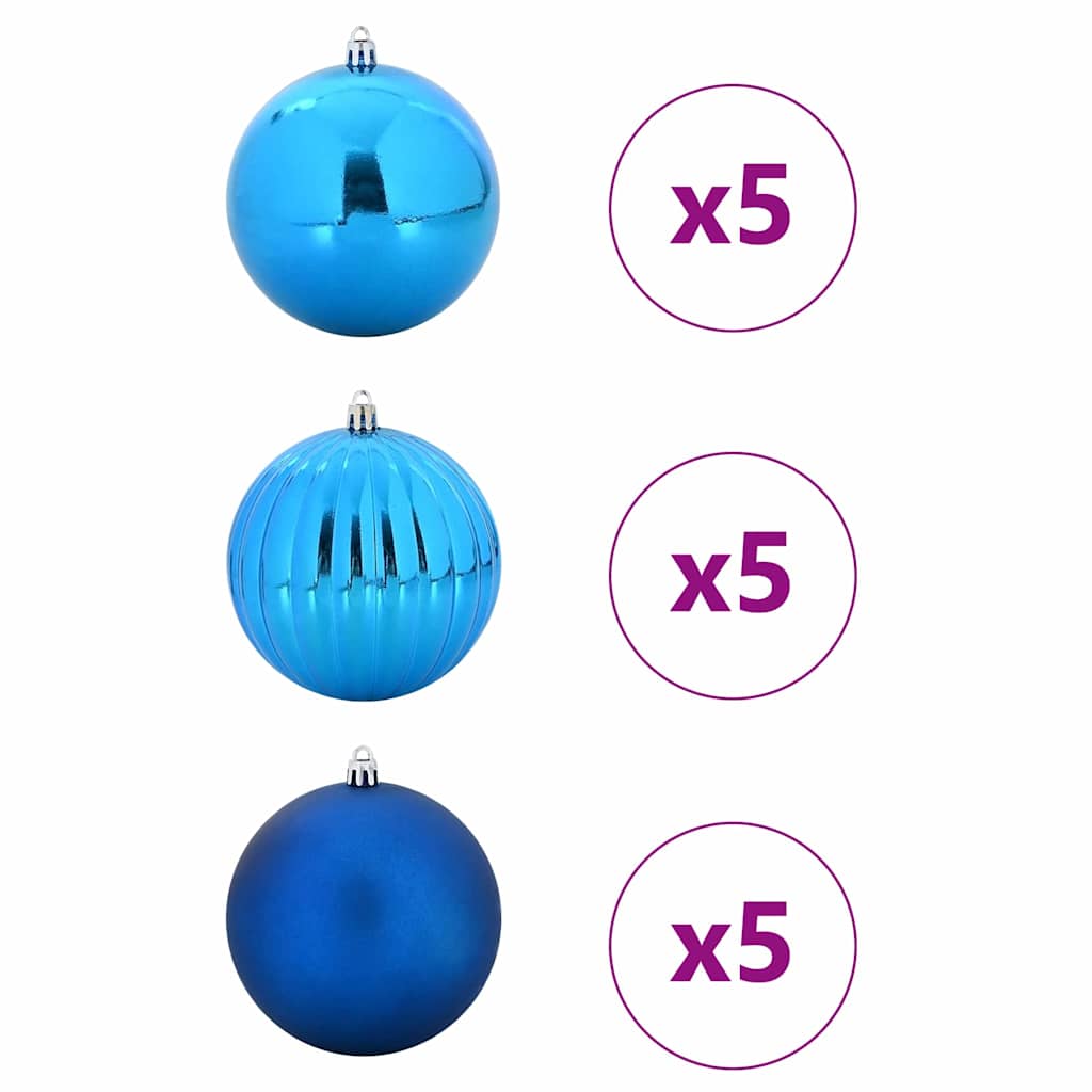 Set di palline di Natale XL 15 pz Blu Plastica | homemem39