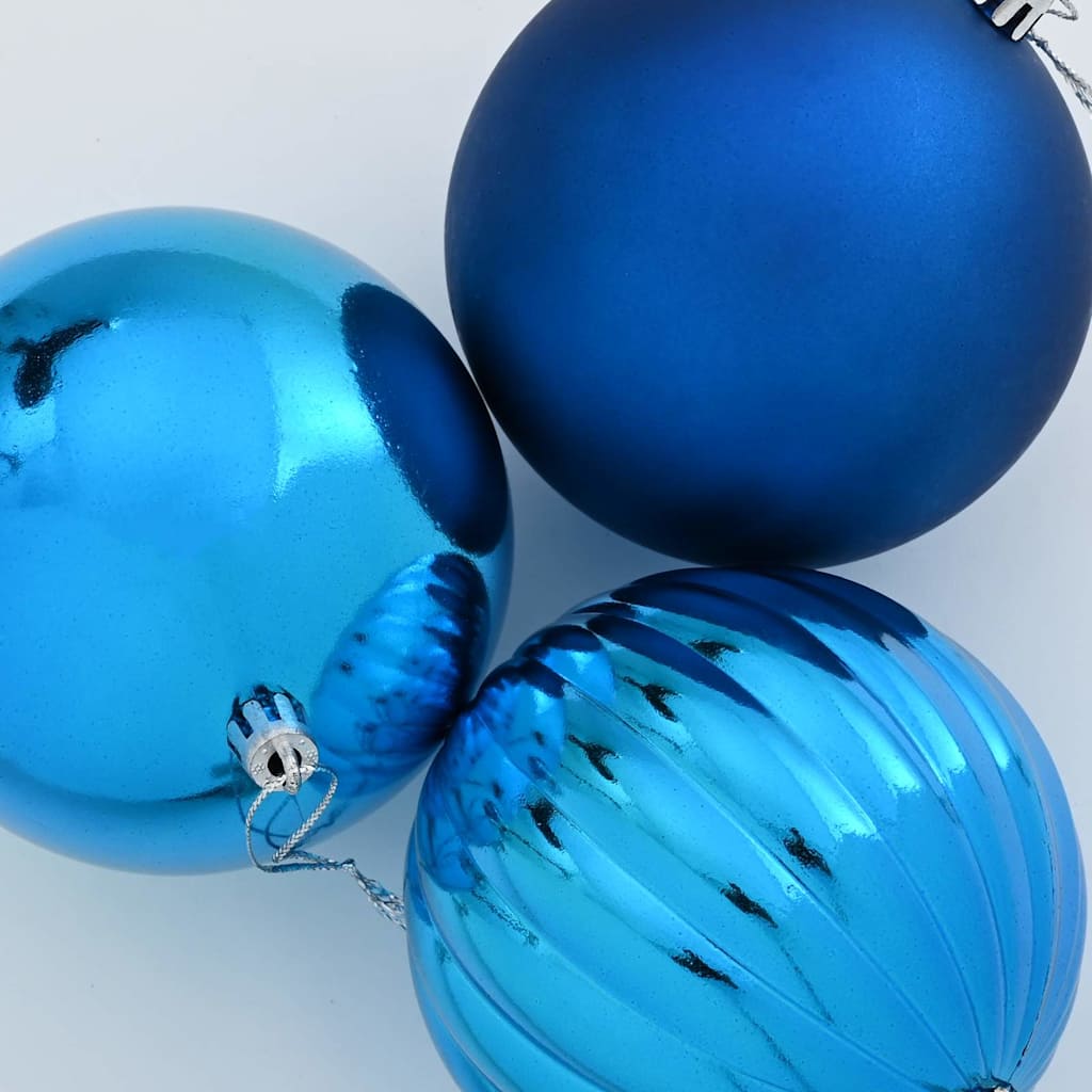 Set di Palline di Natale XXL 3 pz Blu Plastica | homemem39