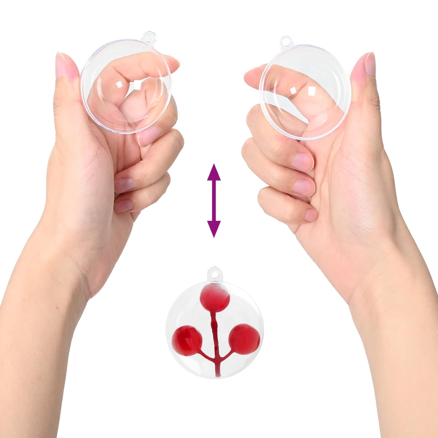 Set di Palle di Natale 50 pcs Trasparente Ø 5 cm | homemem39