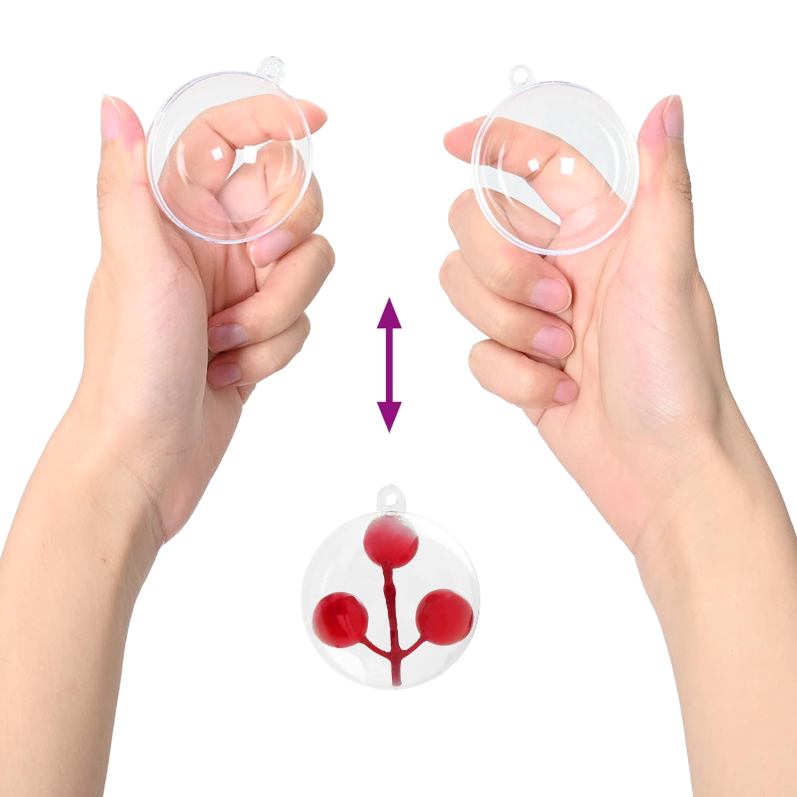 Set di Palle di Natale 50 pcs Trasparente Ø 5 cm | homemem39
