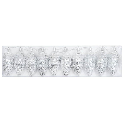Palla di pino di Natale 40 pcs Argento Plastica | homemem39