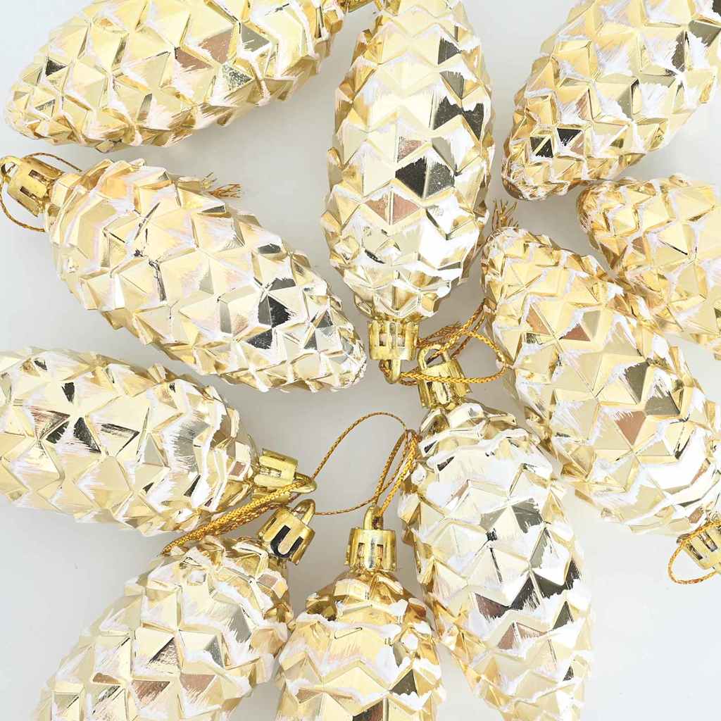 Palla di pino di Natale 40 pcs Oro Plastica | homemem39