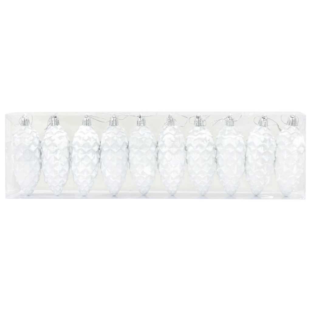 Palla di pino di Natale 40 pcs Bianco Plastica | homemem39