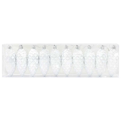 Palla di pino di Natale 40 pcs Bianco Plastica | homemem39