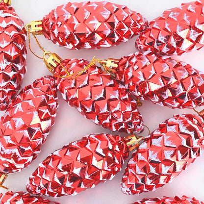 Palla di pino di Natale 40 pcs Rosso Plastica | homemem39
