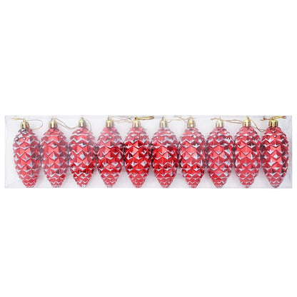 Palla di pino di Natale 40 pcs Rosso Plastica
