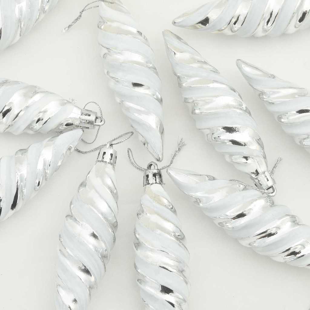Palla a spirale di Natale 40 pcs Argento Plastica | homemem39