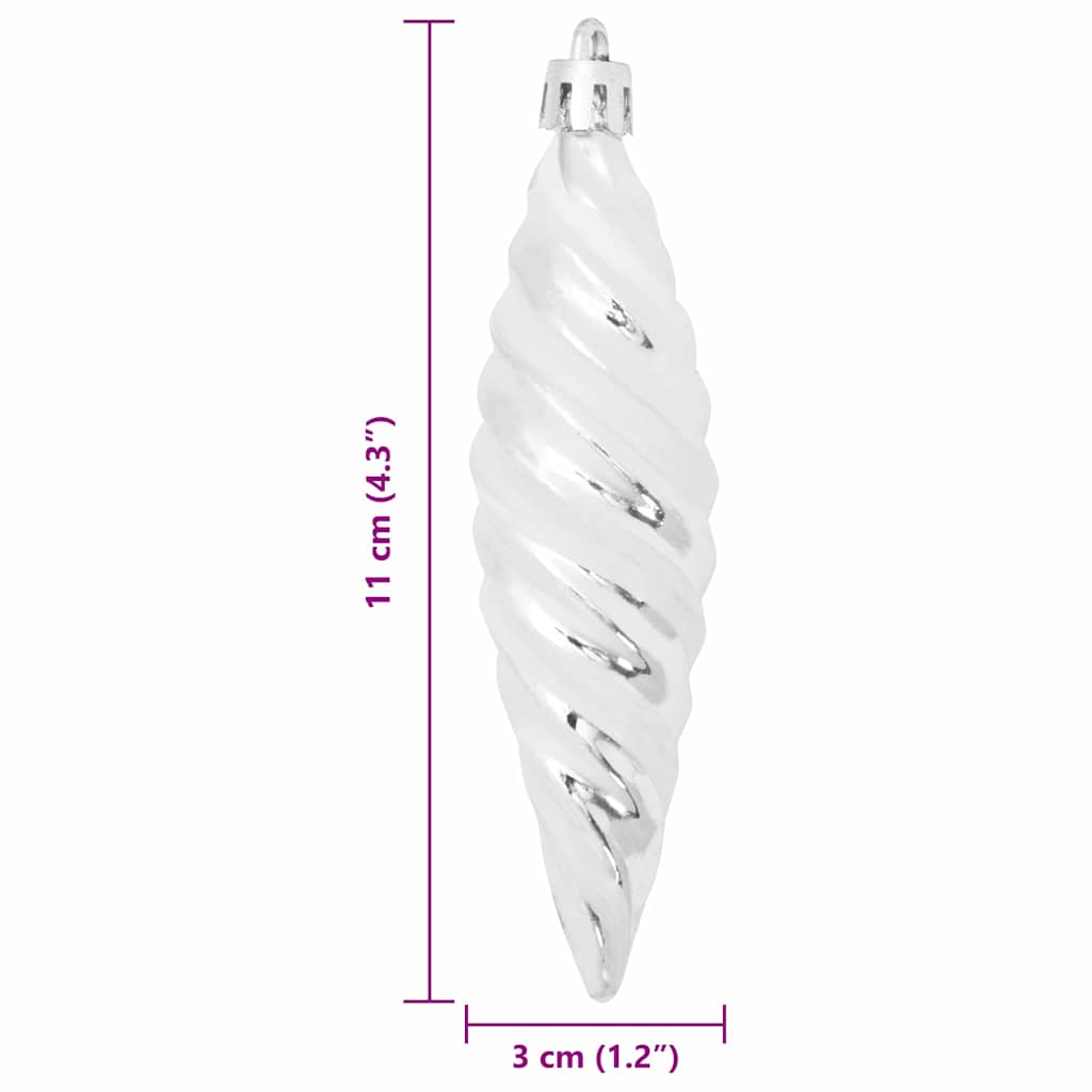 Palla a spirale di Natale 40 pcs Argento Plastica | homemem39