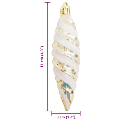 Palla a spirale di Natale 40 pcs Champagne Plastica