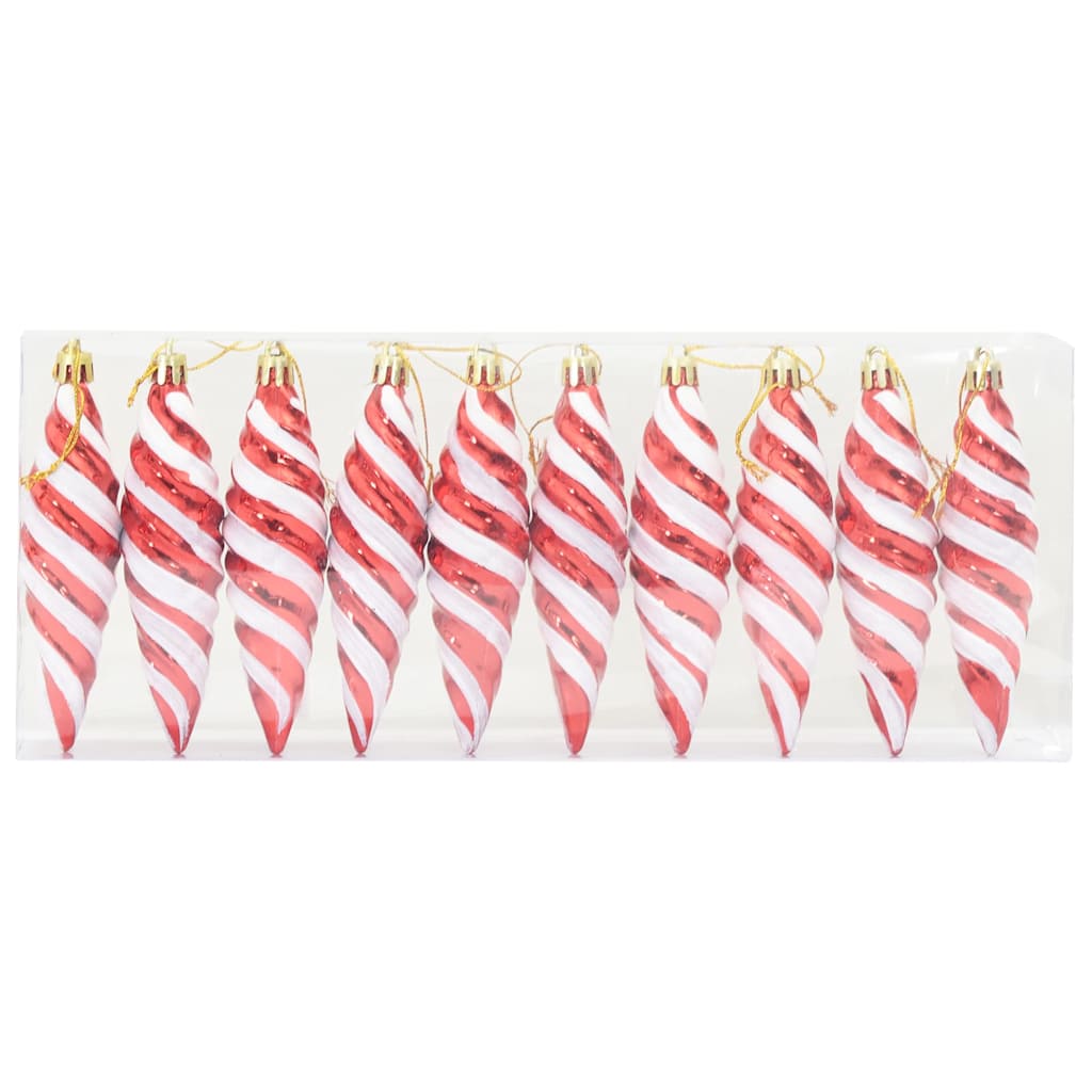 Palla a spirale di Natale 40 pcs Rosso Plastica | homemem39