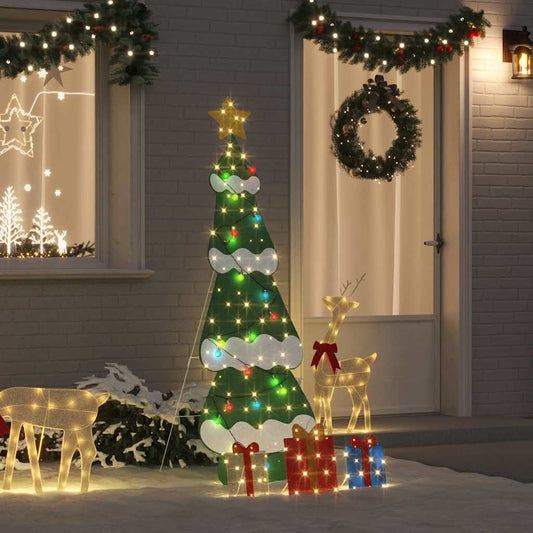 Albero di Natale Illuminato con 3 Scatole Regalo 2D Bianco Caldo