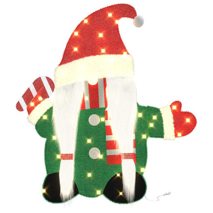 Gnomone Illuminato Bianco caldo 71 x 64 cm Tessuto di Lamè | homemem39