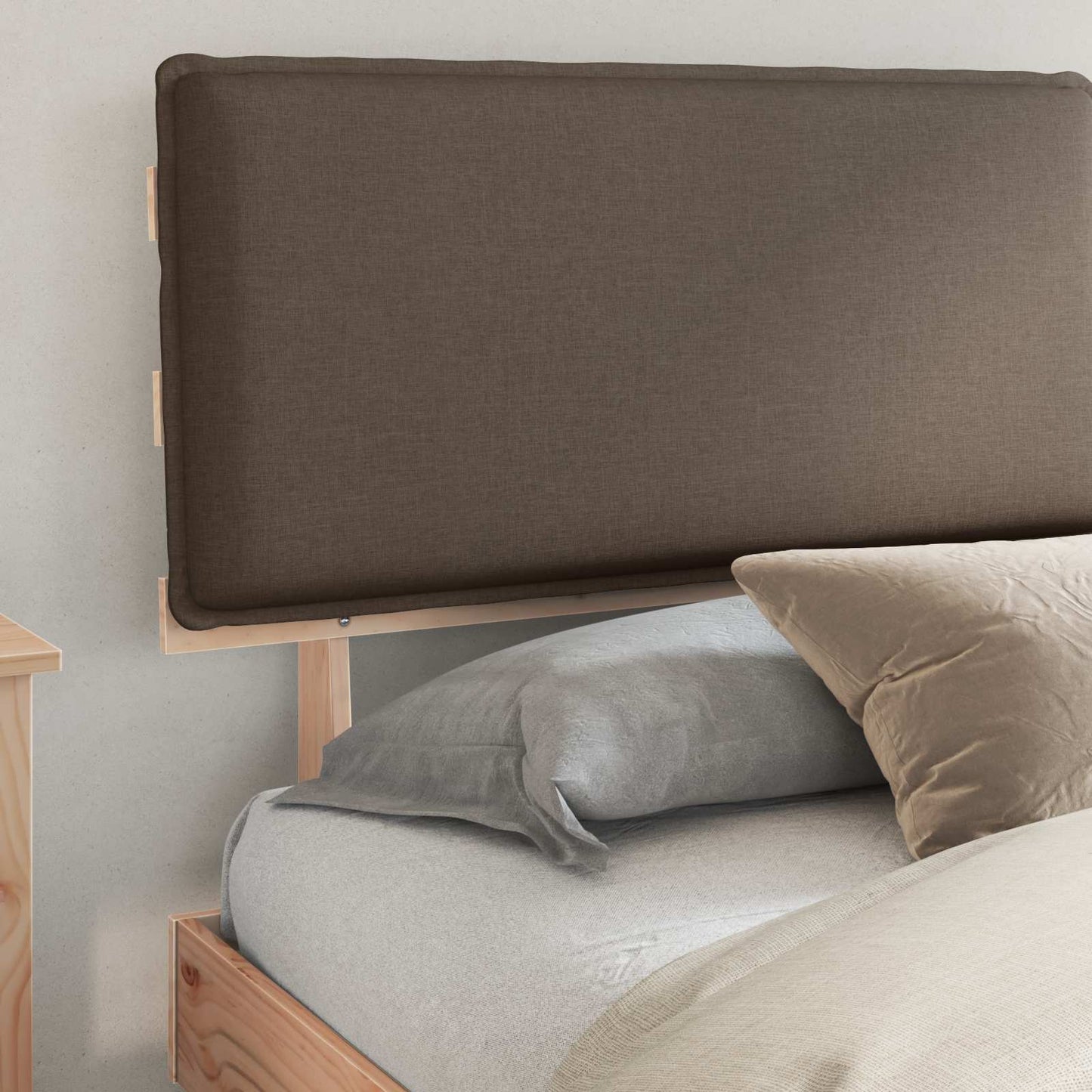 Letto con Testiera Rivestita Talpa 200 x 200 cm Pino massello | homemem39