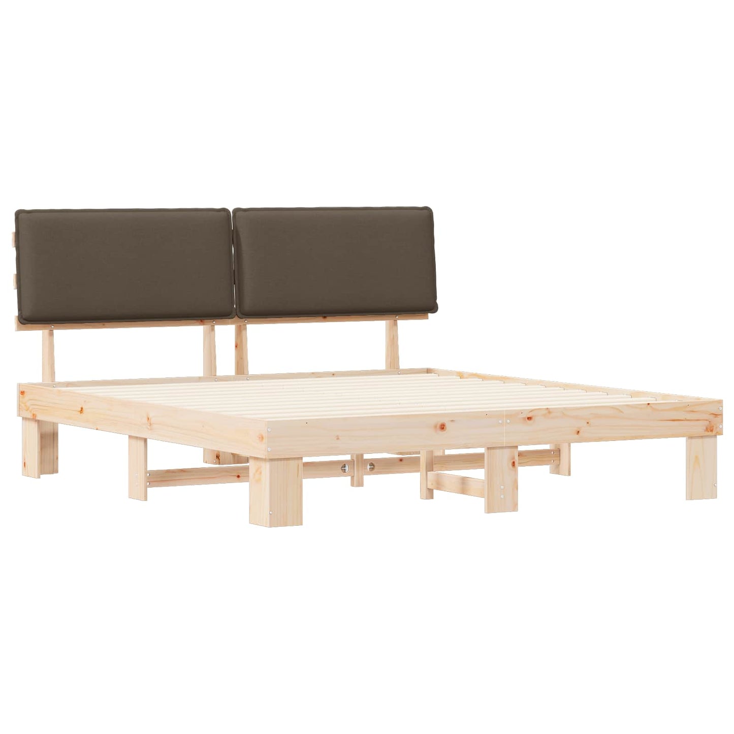 Letto con Testiera Rivestita Talpa 200 x 200 cm Pino massello | homemem39