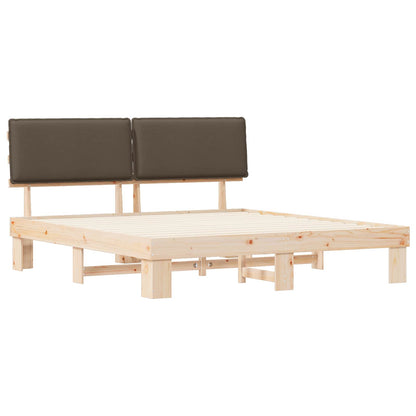 Letto con Testiera Rivestita Talpa 200 x 200 cm Pino massello | homemem39