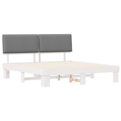 Letto con Testiera Rivestita Grigio chiaro 200 x 200 cm | homemem39