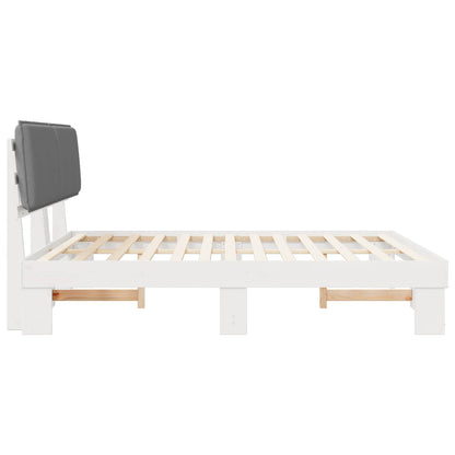 Letto con Testiera Rivestita Grigio chiaro 200 x 200 cm | homemem39