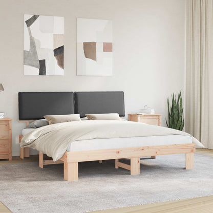 Letto con Testiera Rivestita Grigio scuro 180 x 200 cm | homemem39