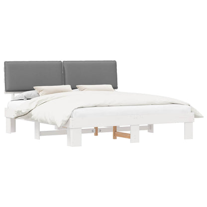 Letto con Testiera Rivestita Grigio chiaro 180 x 200 cm | homemem39