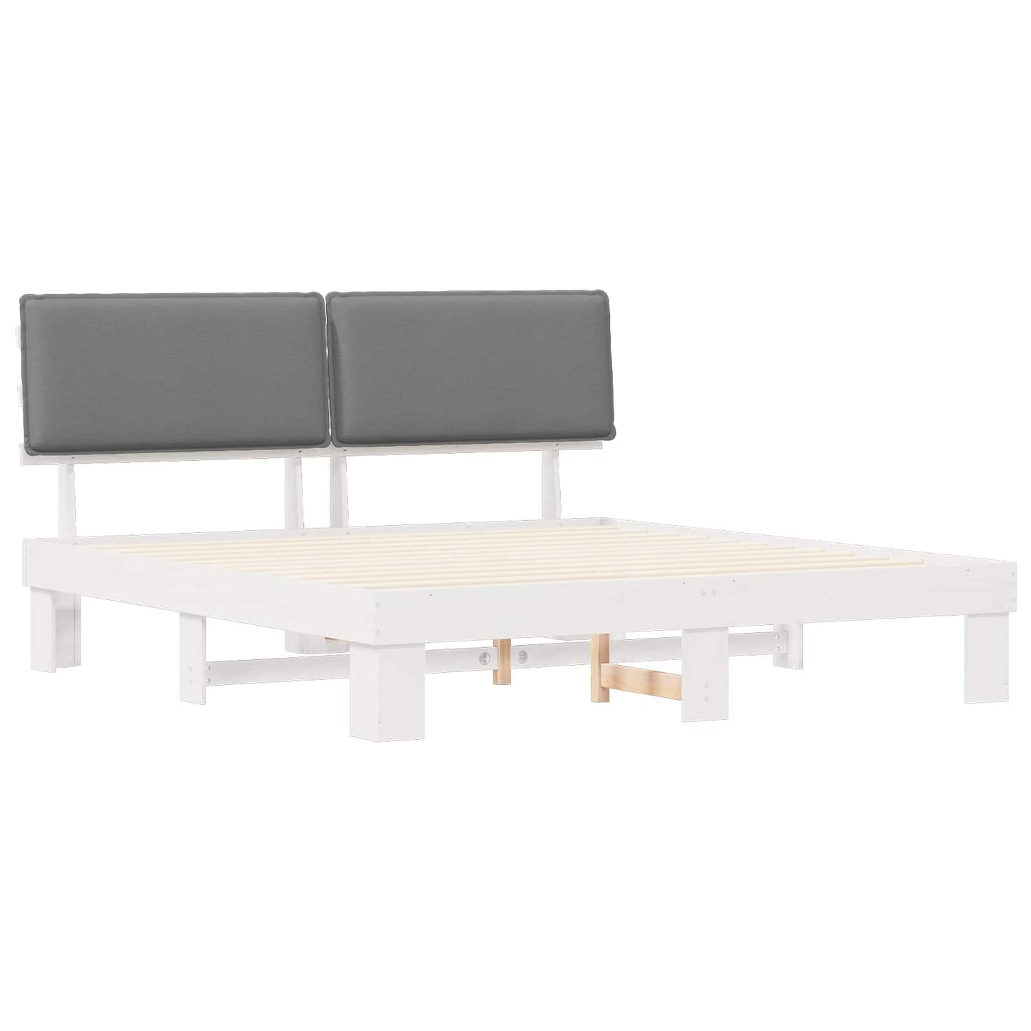 Letto con Testiera Rivestita Grigio chiaro 180 x 200 cm | homemem39