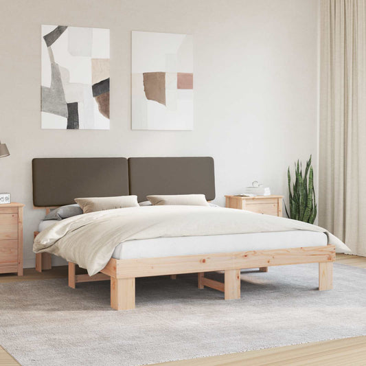 Letto con Testiera Rivestita Talpa 200 x 200 cm Pino massello | homemem39