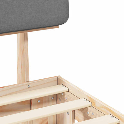 Letto con Testiera Rivestita Grigio chiaro 180 x 200 cm