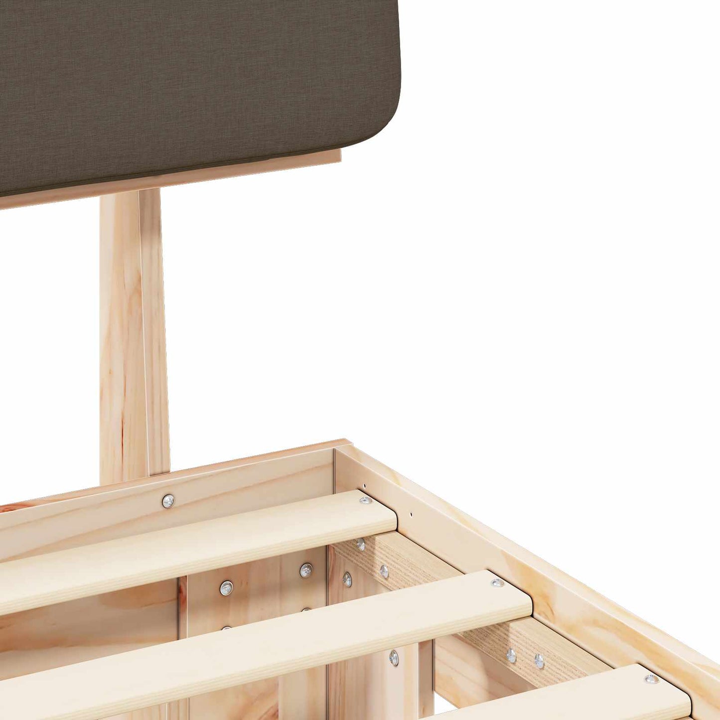 Letto con Testiera Rivestita Talpa 180 x 200 cm Pino massello