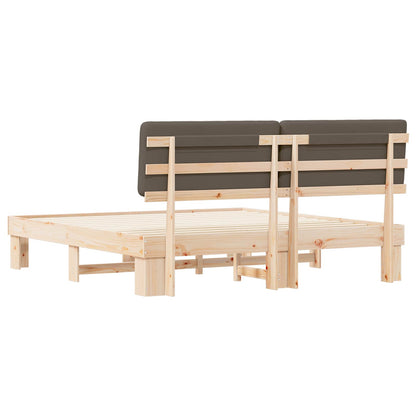 Letto con Testiera Rivestita Talpa 180 x 200 cm Pino massello