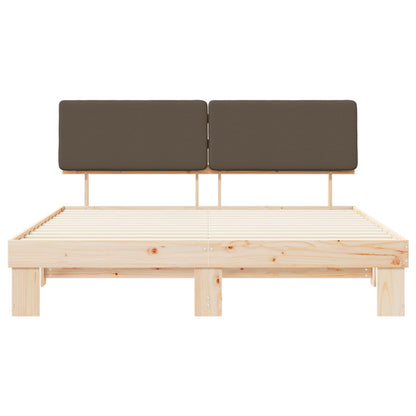 Letto con Testiera Rivestita Talpa 180 x 200 cm Pino massello