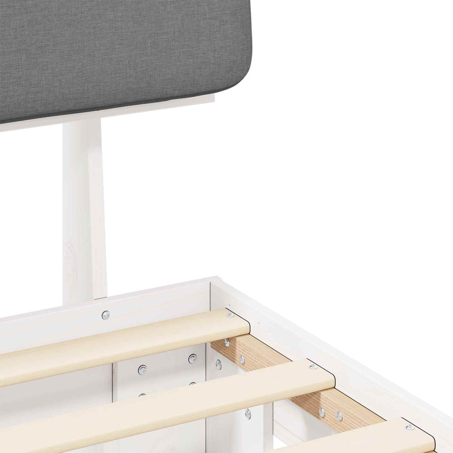 Letto con Testiera Rivestita Grigio chiaro 180 x 200 cm