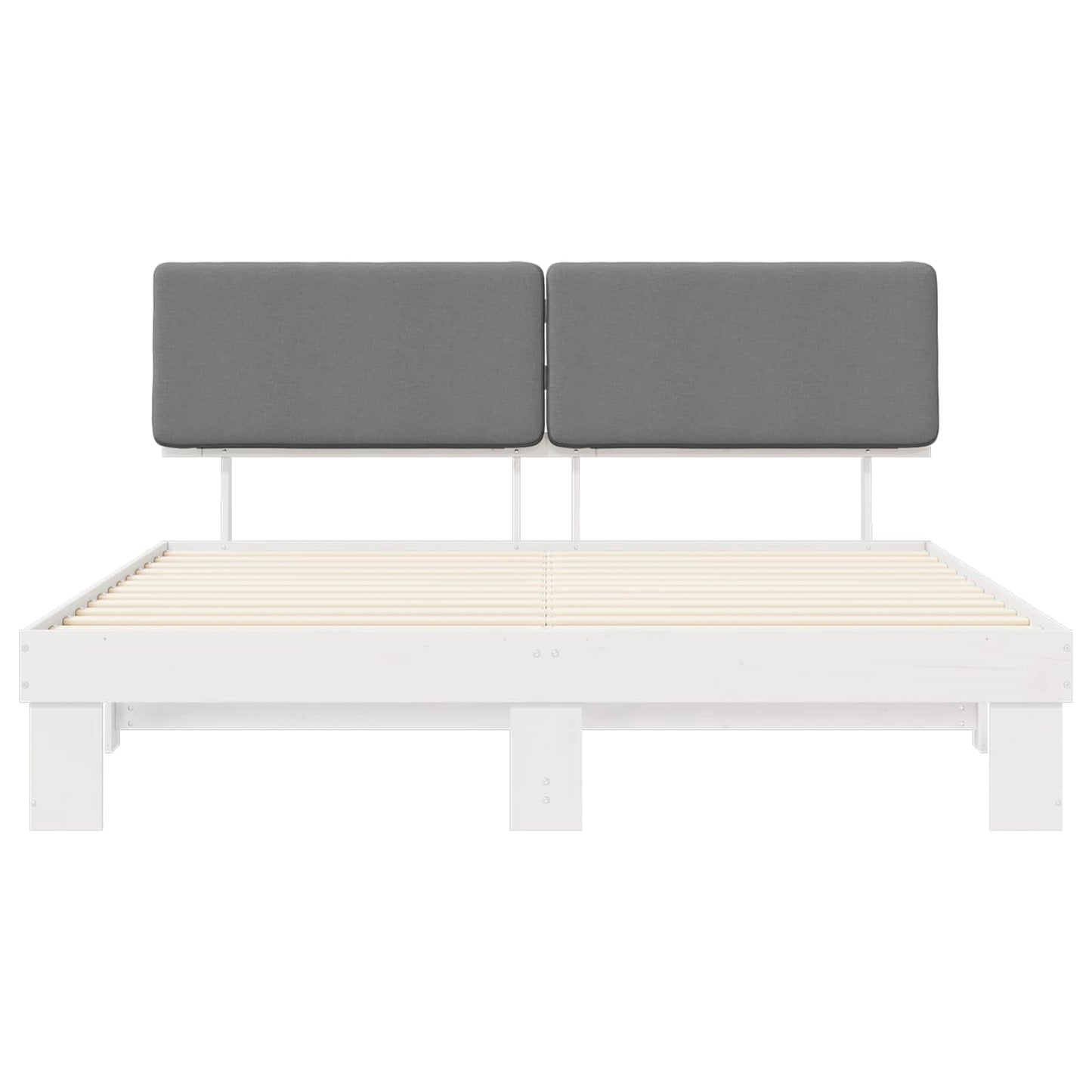 Letto con Testiera Rivestita Grigio chiaro 180 x 200 cm