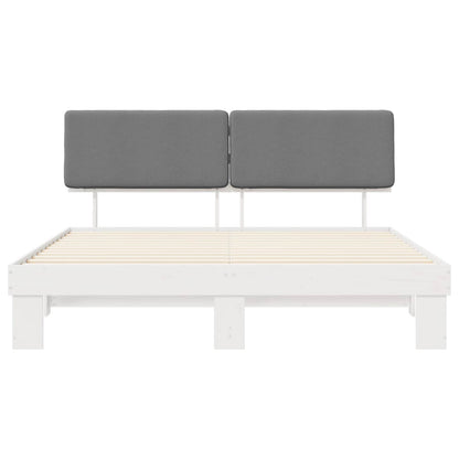 Letto con Testiera Rivestita Grigio chiaro 180 x 200 cm