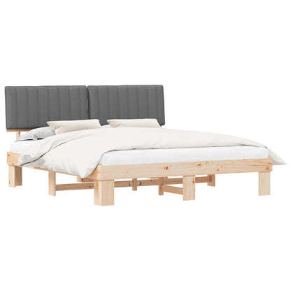 Letto con Testiera Rivestita Grigio chiaro 180 x 200 cm | homemem39