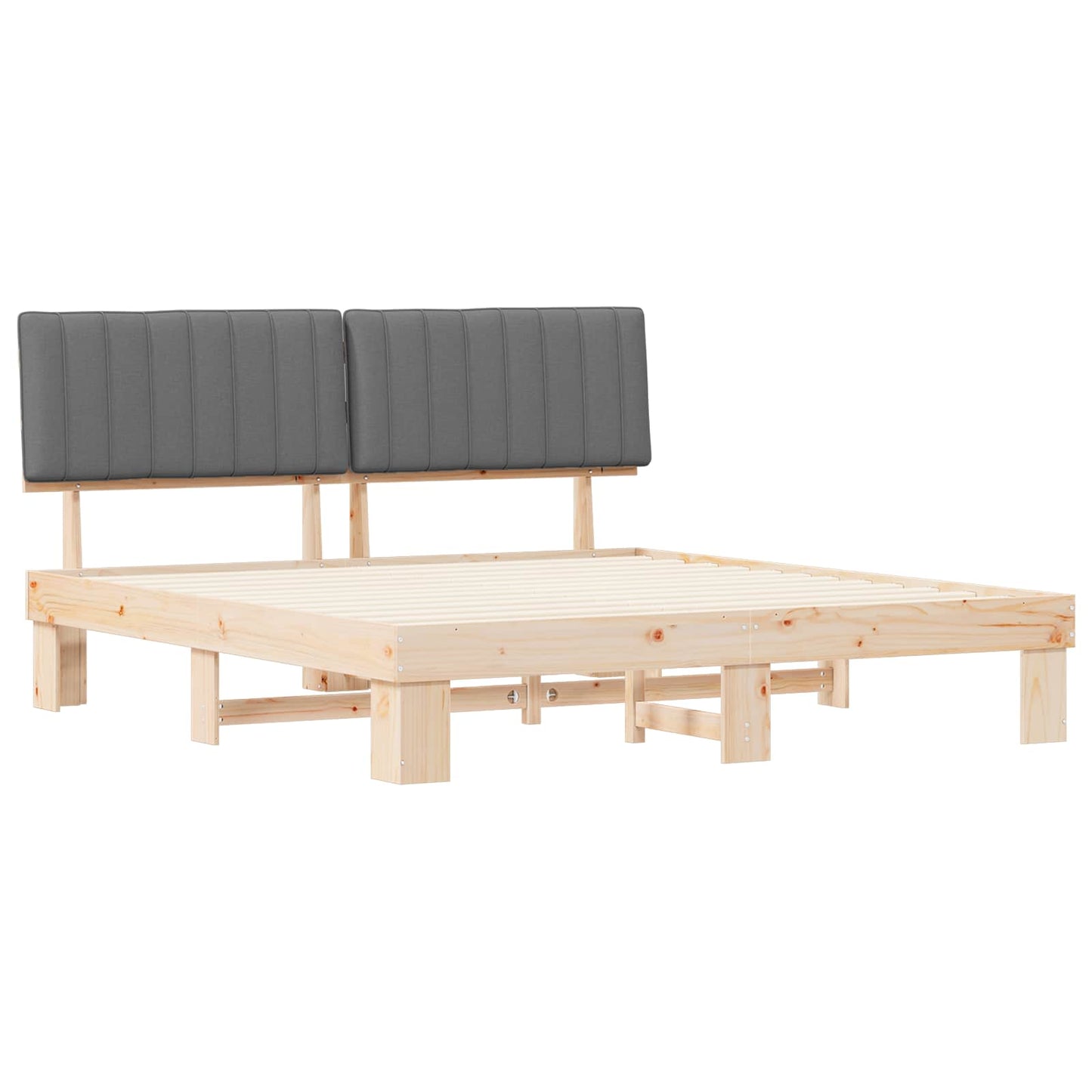 Letto con Testiera Rivestita Grigio chiaro 180 x 200 cm | homemem39