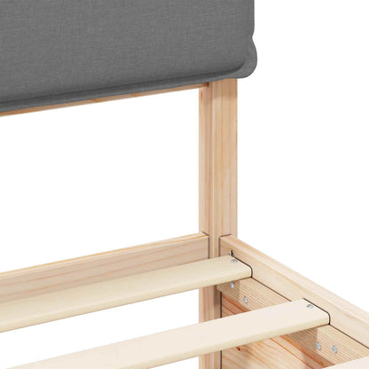 Letto con Testiera Rivestita Grigio chiaro 180 x 200 cm