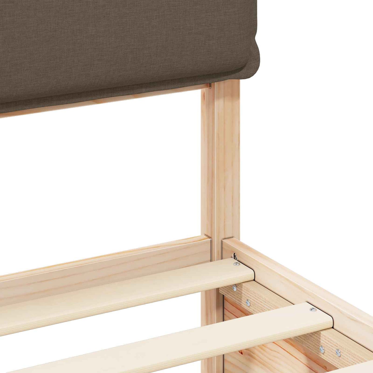 Letto con Testiera Rivestita Talpa 180 x 200 cm Pino massello