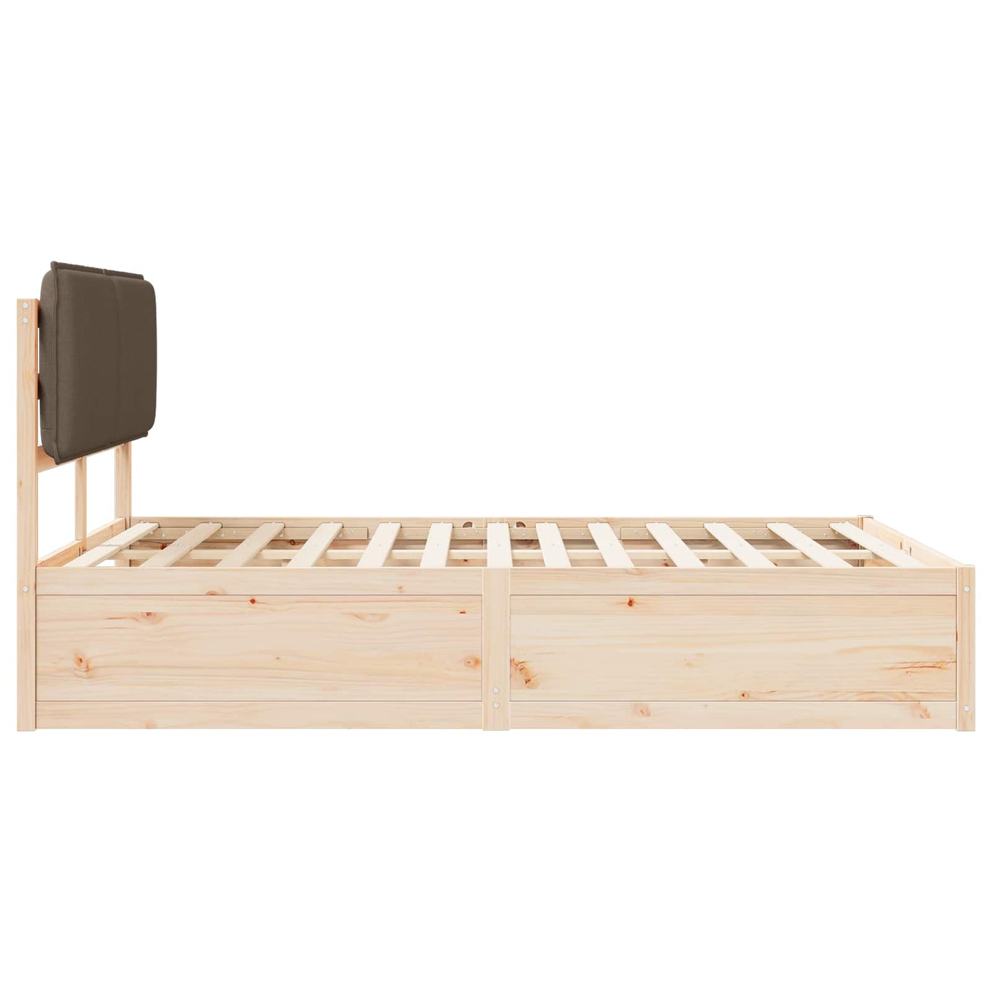 Letto con Testiera Rivestita Talpa 150 x 200 cm Pino massello