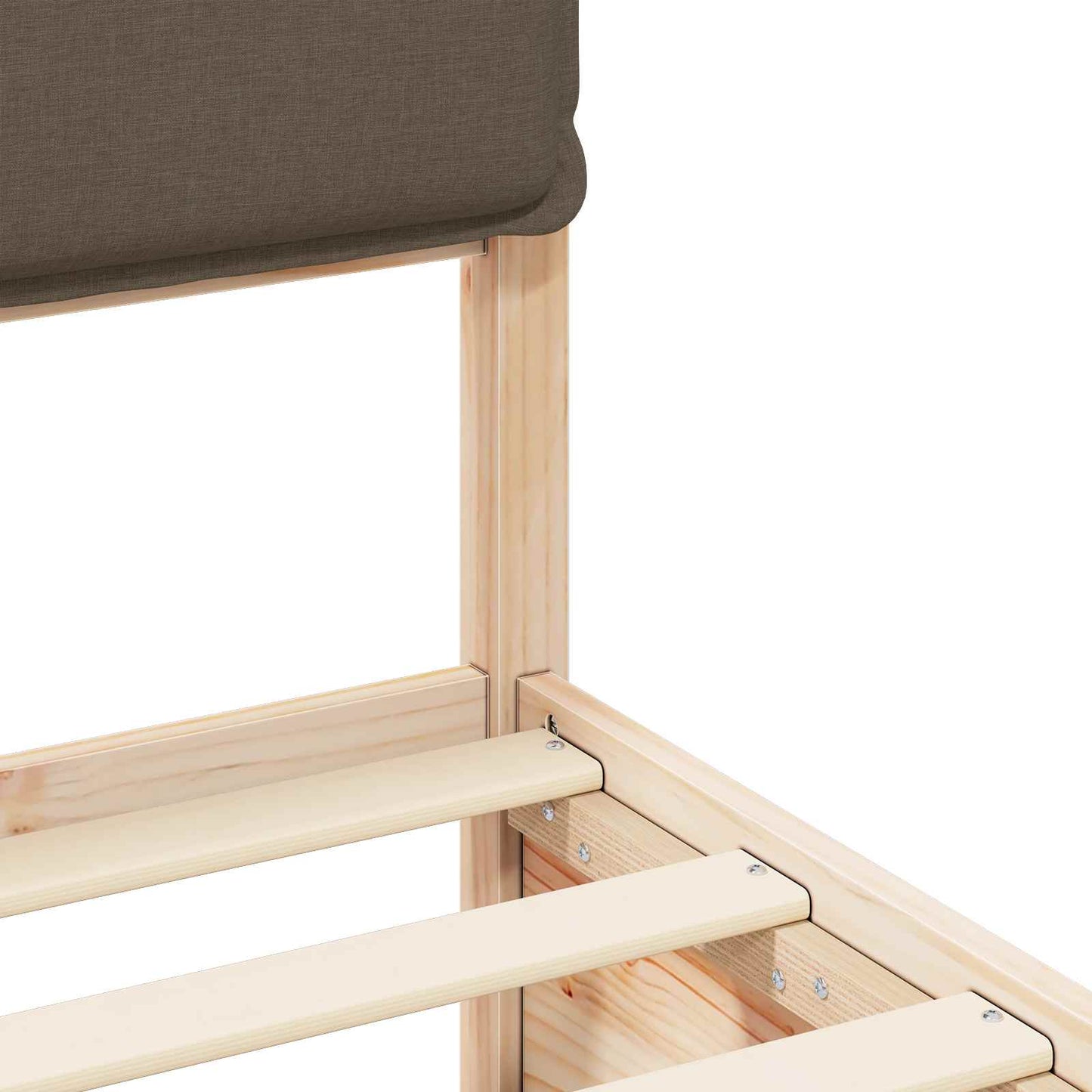 Letto con Testiera Rivestita Talpa 140 x 190 cm Pino massello