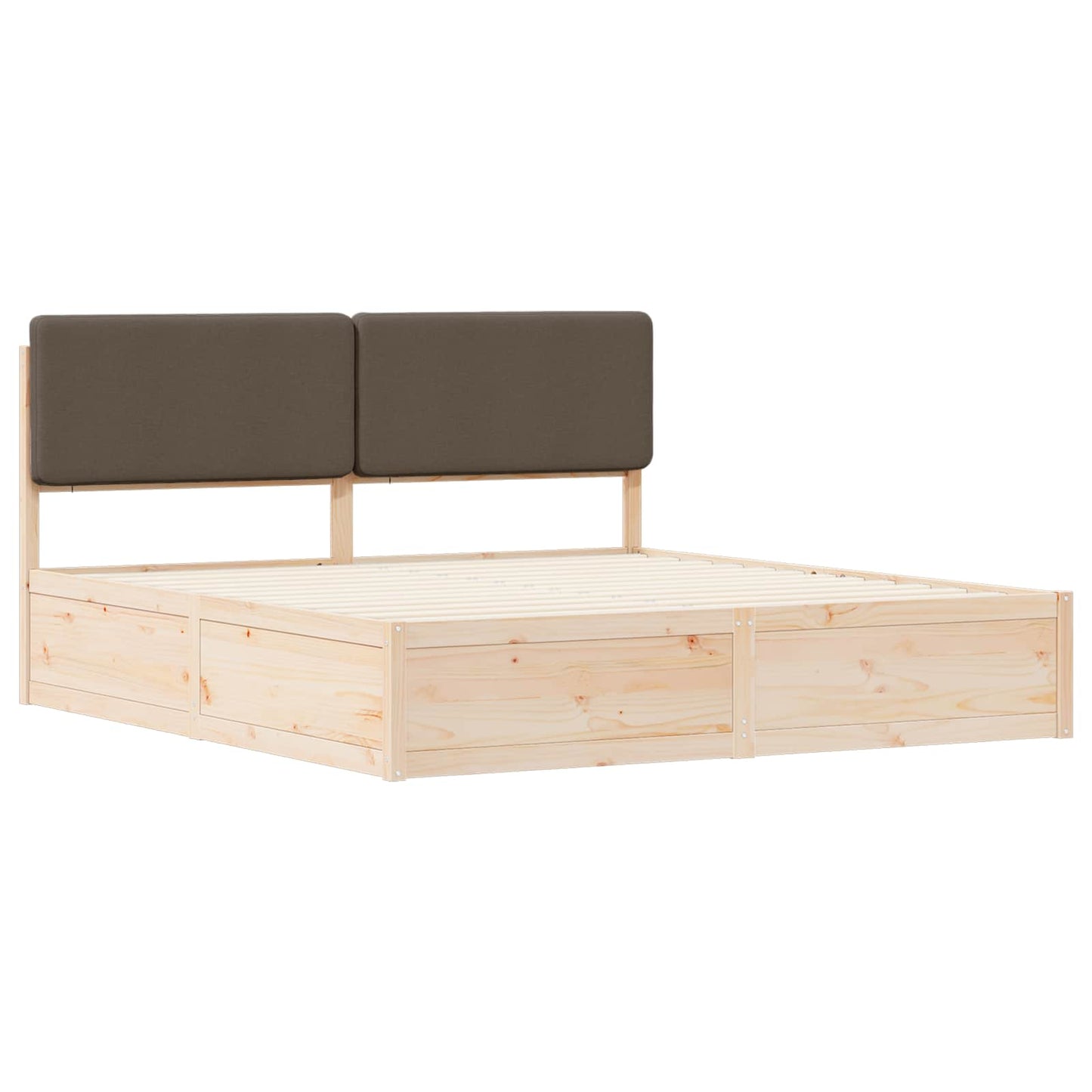 Letto con Testiera Rivestita Talpa 200 x 200 cm Pino massello | homemem39