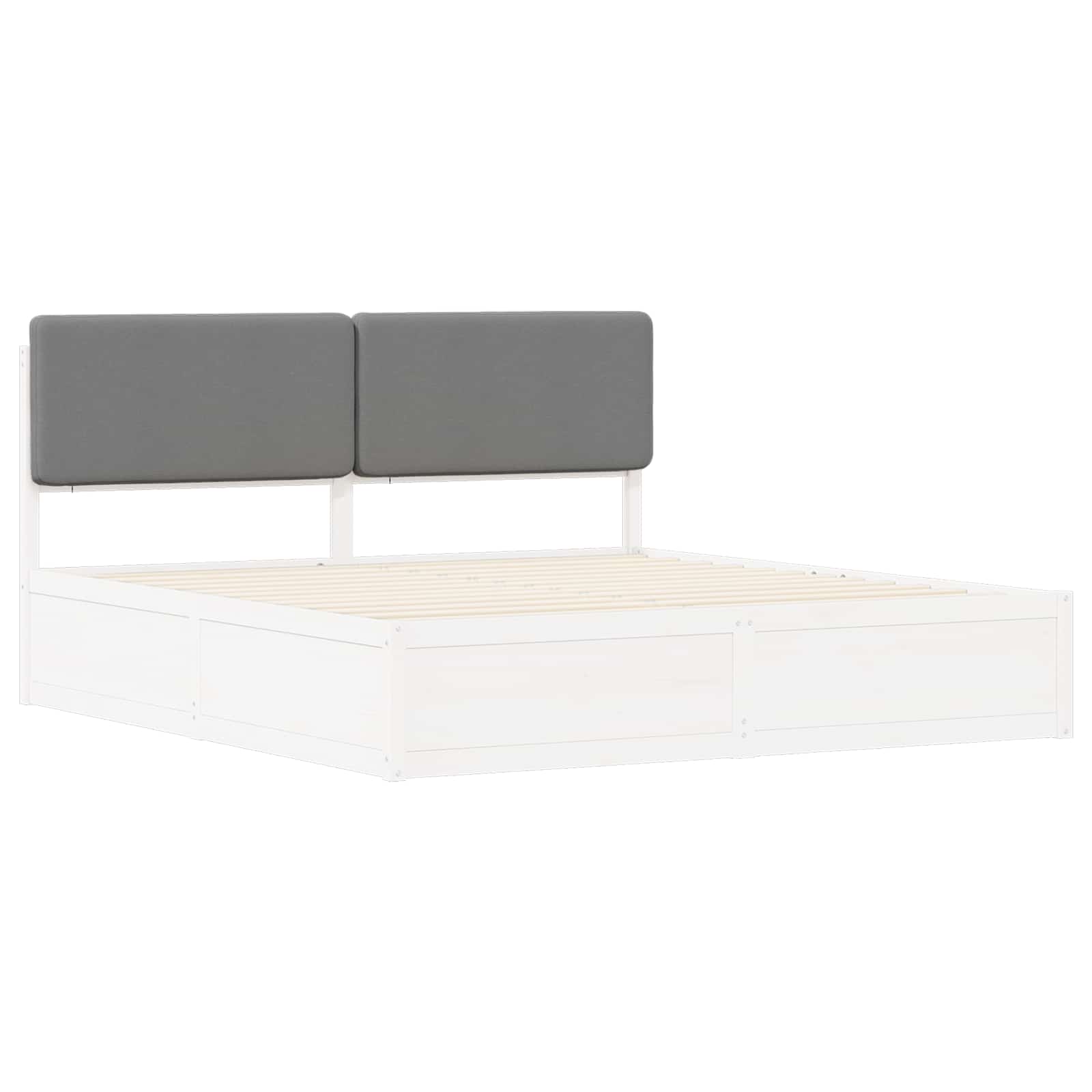 Letto con Testiera Rivestita Grigio chiaro 200 x 200 cm | homemem39