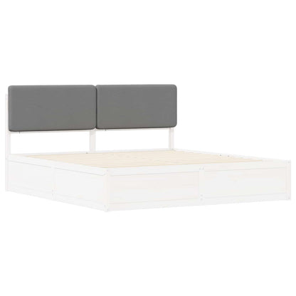 Letto con Testiera Rivestita Grigio chiaro 200 x 200 cm | homemem39