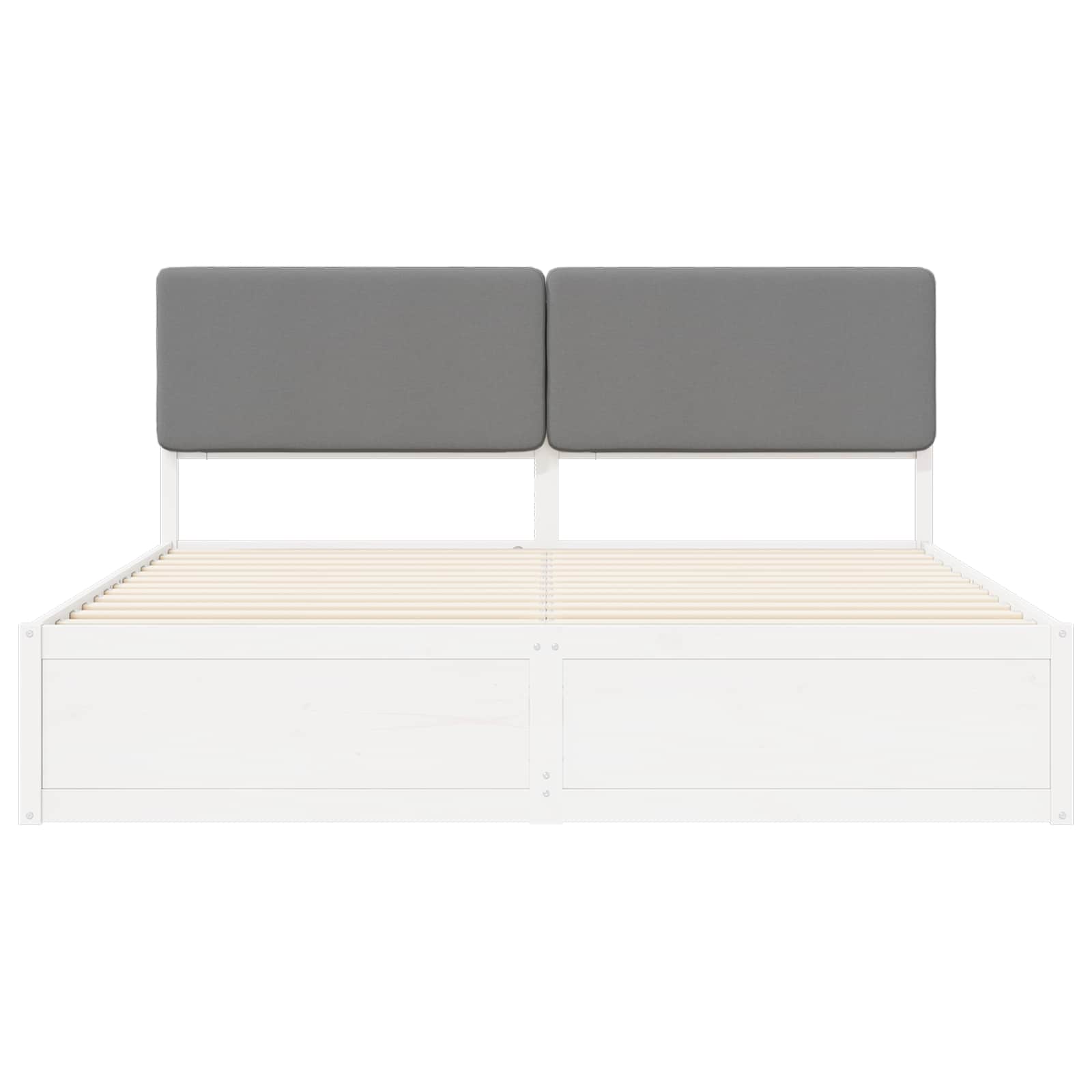 Letto con Testiera Rivestita Grigio chiaro 200 x 200 cm | homemem39