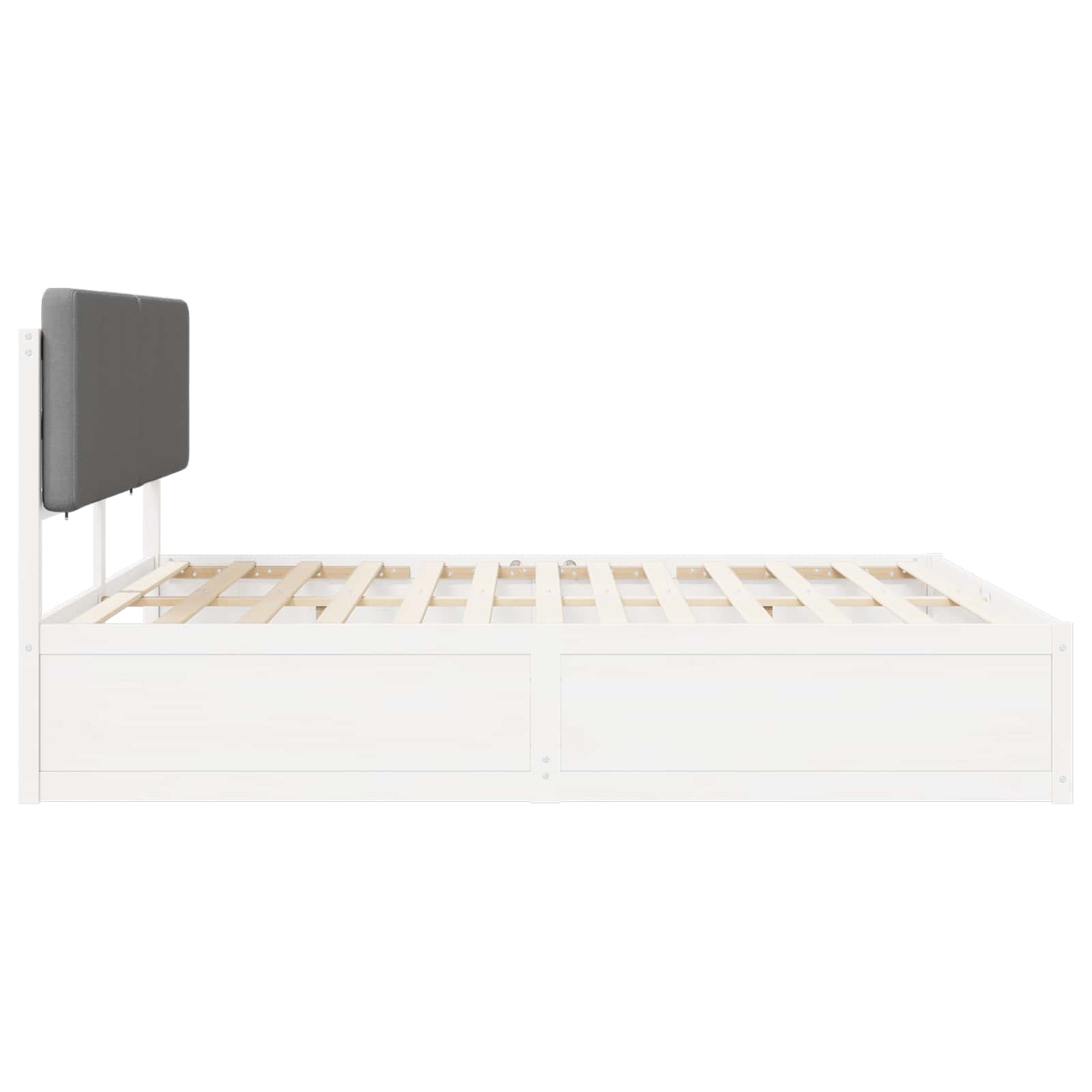 Letto con Testiera Rivestita Grigio chiaro 200 x 200 cm | homemem39